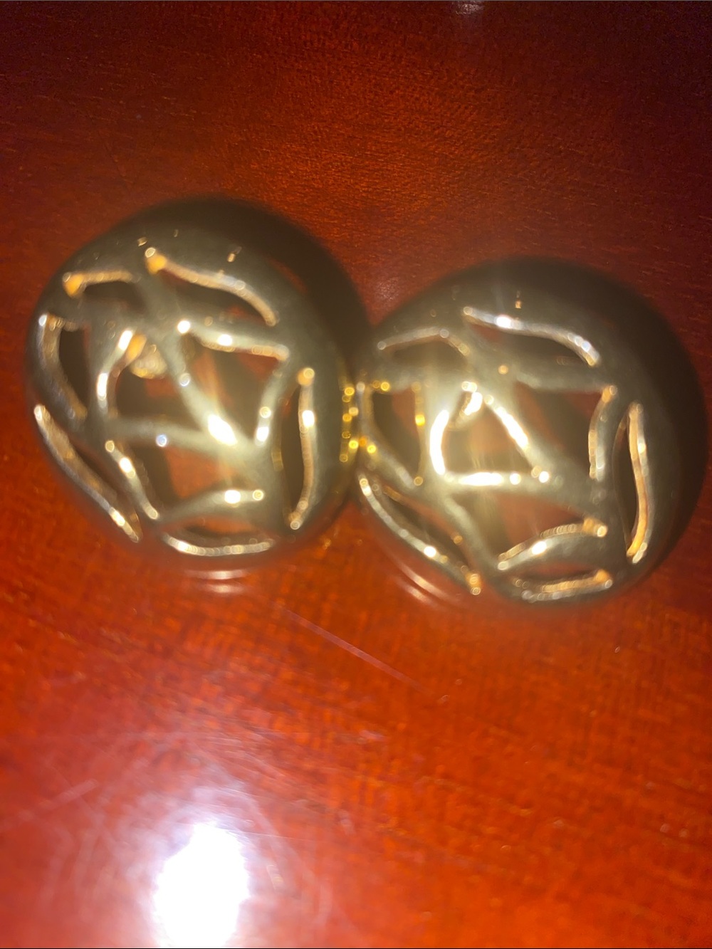 Vintage gold plated MOGG stud earrings